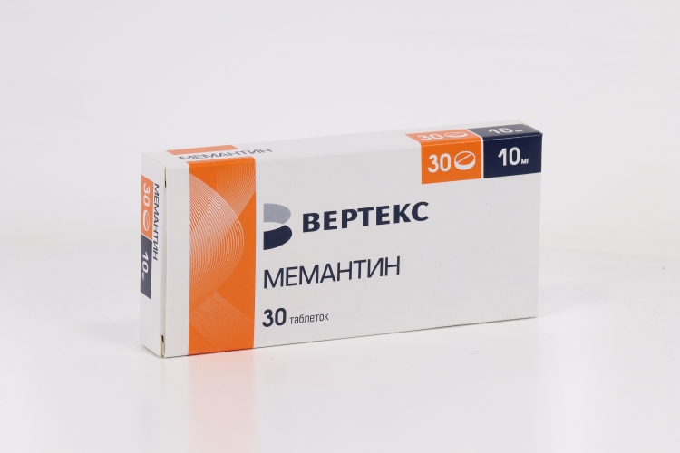 Мемантин-Вертекс табл п о пленочн 10 мг x30