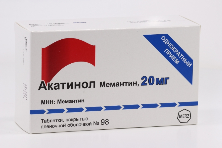 Акатинол Мемантин табл п о пленочн 20 мг x98