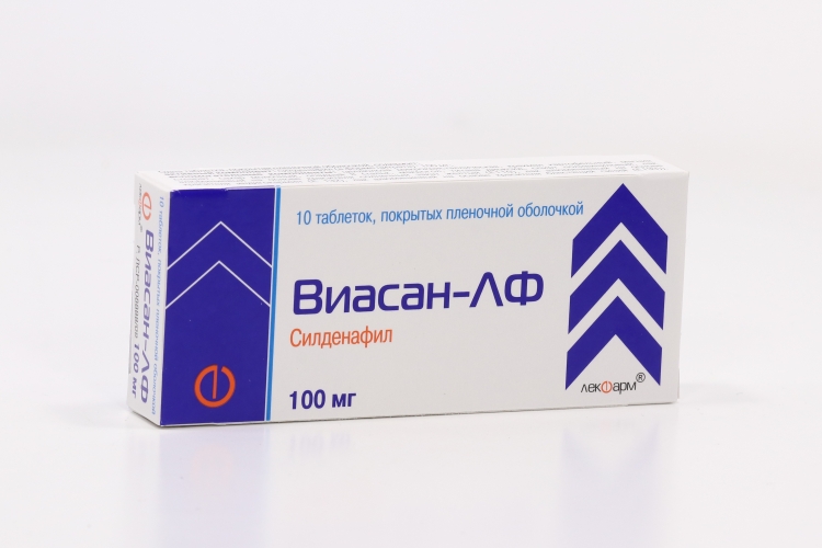 Силденафил Виасан-ЛФ табл п о пленочн 100 мг x10