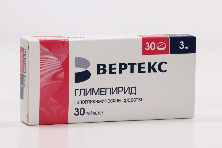 Глимепирид-Вертекс табл 3 мг x30