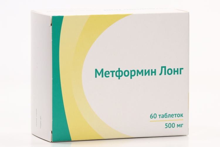 Метформин Лонг табл с пролонг высвобожд 500 мг x60