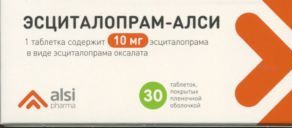 Эсциталопрам-АЛСИ табл п о пленочн 10 мг x30