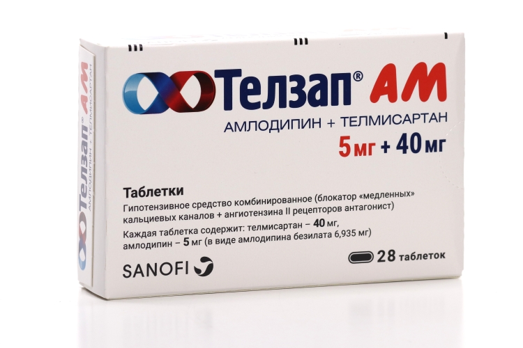 Телзап АМ табл 5 мг+40 мг x28