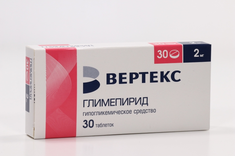 Глимепирид-Вертекс табл 2 мг x30
