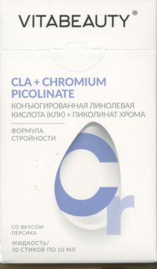 Витабьюти Конъюгированная линолевая кислота+Пиколинат хрома персик жидк в стик-пакетах 10 мл x30