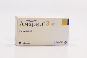 Амарил табл 3 мг уп конт яч/пач карт x30