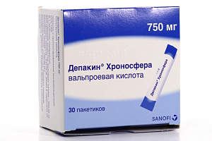 Депакин Хроносфера гран пролонг д/приема внутрь 750 мг кор x30