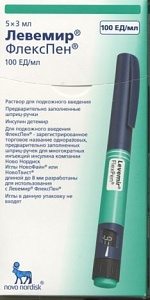Левемир ФлексПен р-р п/к 100 ЕД/мл 3 мл x5