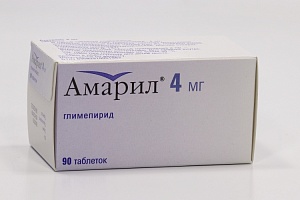 Амарил табл 4 мг уп конт яч/пач карт x90