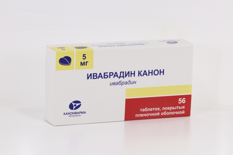 Ивабрадин Канон табл п о пленочн 5 мг x56