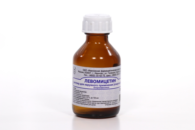 Левомицетин р-р спирт 3% 25 мл x1