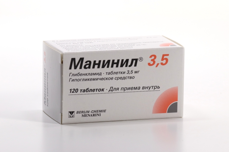 Манинил табл 3.5 мг кор x120