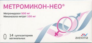Метромикон-Нео супп ваг 500 мг+100 мг x14
