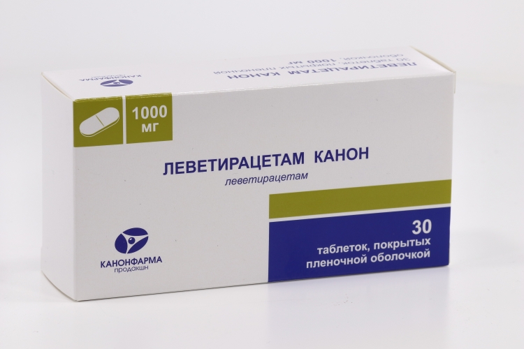 Леветирацетам Канон табл п о пленочн 1000 мг x30