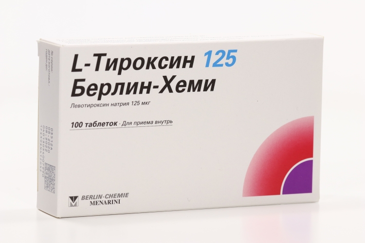 Л-Тироксин 125 Берлин-Хеми табл 125 мкг блист/пач карт x100