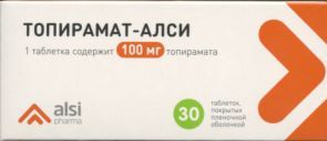 Топирамат-АЛСИ табл п о пленочн 100 мг x30