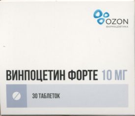 Винпоцетин форте табл 10 мг x30