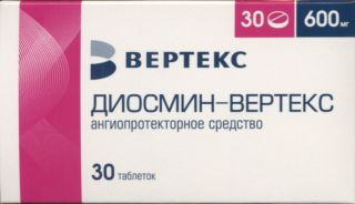 Диосмин - Вертекс табл п о пленочн 600 мг x30